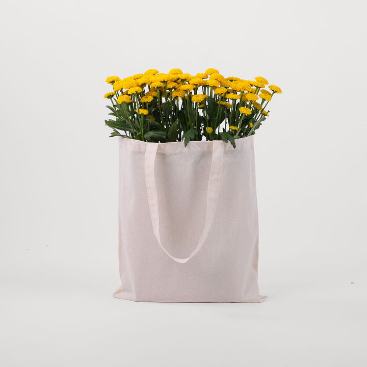 Button Yellow Flowers Tote Bag