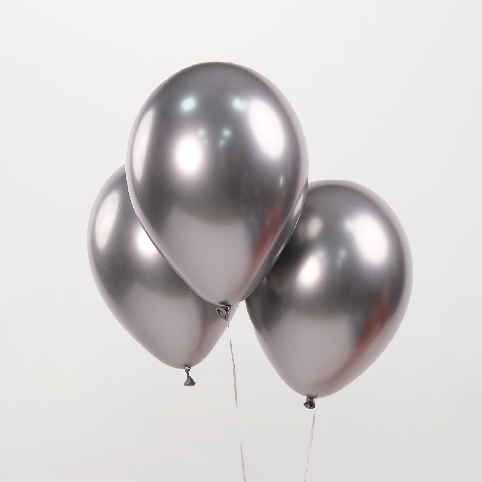 Set of 3 Chrome Balloons – Add-On to Any Flower Arrangement– The Perfect Festive Add-On to Your Flowers