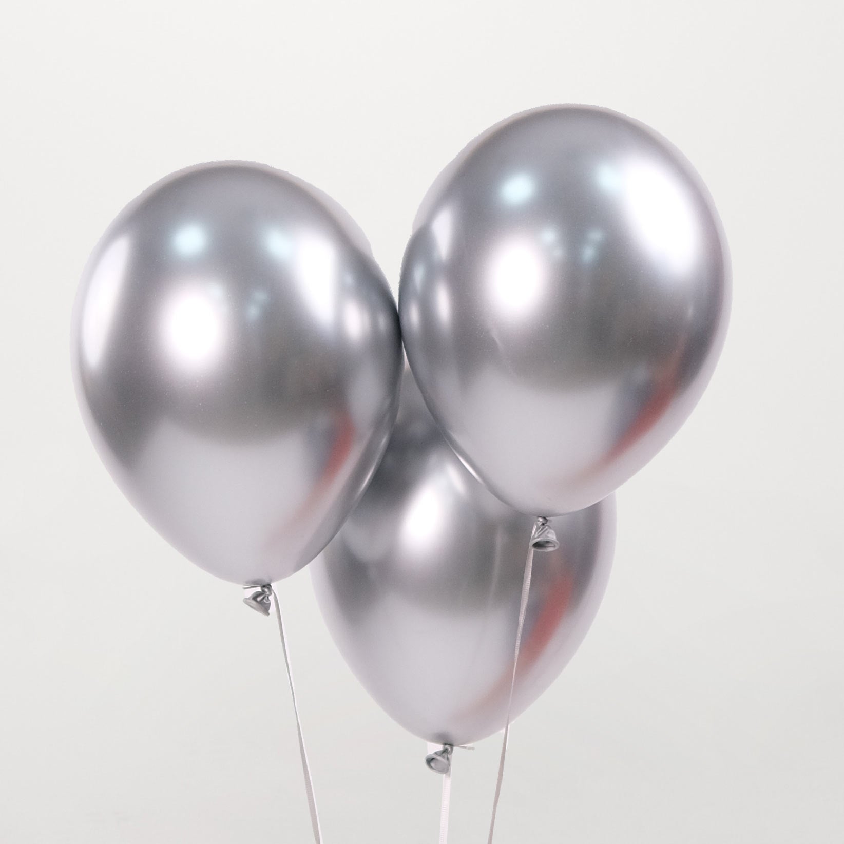 Set of 3 Chrome Balloons – Add-On to Any Flower Arrangement– The Perfect Festive Add-On to Your Flowers